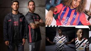 Revisá cómo son las terceras camisetas de los grandes del fútbol de Europa como Manchester United, City, Juventus, Barcelona y Atlético.