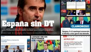 La Federación Española de Fútbol decidió despedir a Julen Lopetegui a un día del comienzo del Mundial de Rusia 2018 y la prensa a nivel mundial ha reaccionado sorprendida.