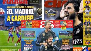 Las portadas de los diarios deportivos del mundo destacan la calificación del Real Madrid a la final de la Champions League.