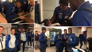 La Selección de Honduras cuando arribó al aeropuerto de Lublin, Polonia.