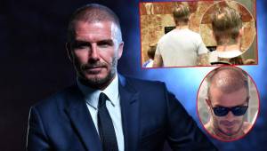 El exjugador inglés David Beckham ha sorprendido con su cabellera donde se le ve más rala de lo normal.