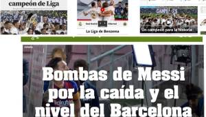 La prensa mundial destaca la nueva conquista del Real Madrid en la Liga de España, pero Messi también se ha robado la atención de los medios con sus explosivas declaraciones.