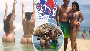 El futbolista del Olimpia, Jaime Córdoba, junto a su bella esposa, Vivian y su hermana Verónica, disfrutan de las vacaciones en Utilia. Las fotos de las lindas colombianas son impresionantes.