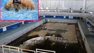 Así es el deplorable estado de las piscinas de Río de Janeiro donde hace cinco meses Michael Phelps nadó por última vez en una justa olímpica. Foto cortesía