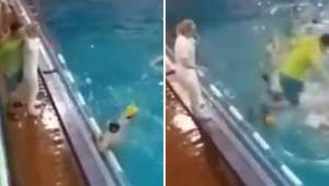 Lamentable pelea que ocurrió en Rusia entre un entrenador y un jugador de waterpolo.