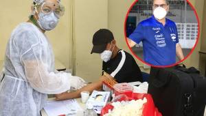A los futbolistas hondureños se les hace prueba rápida de sangre para detectar el coronavirus y trabajan de forma individual con 10 futbolistas.