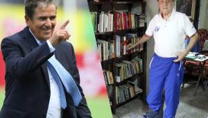 El entrenador de la Selección de Honduras, Jorge Luis Pinto, tuvo un enorme gesto con Chelato Uclés a quien le ayudó económicamente. Fotos Juan Salgado