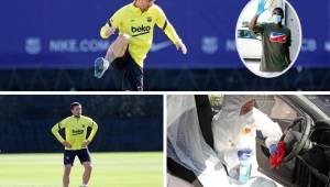 Barcelona completó este miércoles su tercer entrenamiento de la semana y los futbolistas se alistan para el regreso de LaLiga. La práctica presentó dos novedades, un sorprendente Arturo Vidal y así desinfectan los carros del coronavirus.