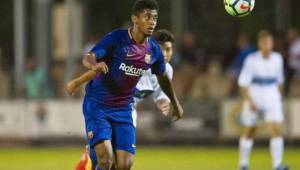 Antony Lozano jugó de titular con el Barcelona B ante el Real Oviedo.