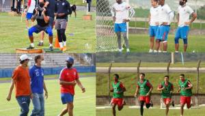 Sesión de entrenamientos del conjunto albo durante la pretemporada. Fotos: Twitter Olimpia.