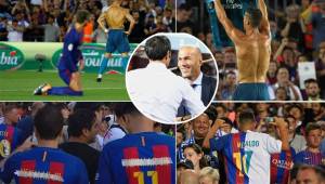 El delantero Cristiano Ronaldo realizó la misma celebración que hizo Messi en el último clásico de Liga en el Santiago Bermabéu.