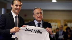 Florentino Pérez le dio la bienvenida a Julen Lopetegui un día después de ser despedido por la selección de España.
