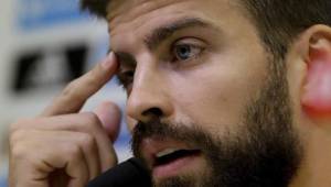 Piqué durante la rueda de prensa previo al partido contra Albania del próximo viernes.