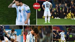Lionel Messi y Argentina tuvieron un partido para el olvido ante Croacia, acá te presentamos las fotos que mostraron el sufrimiento del astro.