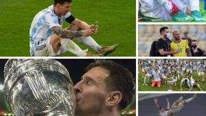 Te presentamos las mejores imágenes que dejó el título de Argentina en la Copa América. Messi celebró su primer título con la albiceleste.