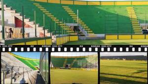 El Parrillas One se atrevió a invertir en un estadio de fútbol en La Lima, Cortés, ya tiene construido un 50% del inmueble deportivo. Fotos cortesía página del Parrillas One.