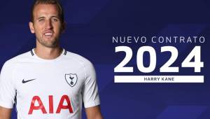 Harry Kane extendió su contrato hasta el 2024 con el Tottenham.