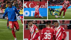 El delantero catracho rompió la racha de 10 meses sin gol con el Girona ante el Atlético de Madrid en la Copa del Rey. A continuación las mejores imágenes del gol del hondureño.