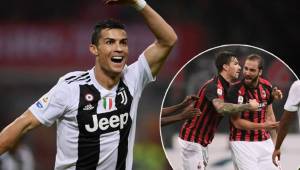 Cristiano Ronaldo mantuvo una discusión con Higuaín en el Juventus-Milan.