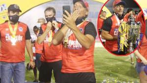 El entrenador del Olimpia, Pedro Troglio, llegó al estadio Nacional una vez terminado el partido para festejar la conquista de la Copa 33 y así se confesó.