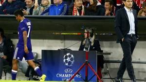Andy Naja se mostró muy frustrado por no poder acabar el partido frente al Bayern, apenas jugó 24 minutos y al 26 salió de cambio por lesión.