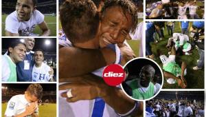 Hoy 14 de octubre se cumplen nueve años de la histórica clasificación de Honduras al Mundial de Sudáfrica 2010. Acá las imágenes del festejo catracho en la grama del estadio Cuscatlán de El Salvador.