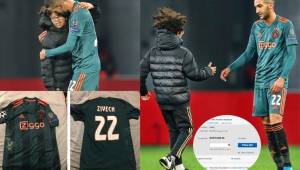 Hakim Ziyech realizó un lindo gesto con un niño en un partido de Champions League regalándole su camiseta, luego de varios días su camiseta es subastada por una gran cantidad de dinero.