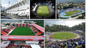 El Estadio Nacional de Tegucigalpa fue inhabilitado en los sectores Sol y Sombra por unas grietas en las graderías. El recinto ya tiene 71 años. Así lucen en la actualidad los recintos de centroamérica más viejos que el coloso capitalino.