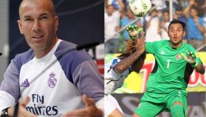 Zinedine Zidane, entrenador del Real Madrid, habló de la titularidad del portero tico Keylor Navas mañana contra el Leganés por la liga española. Foto EFE