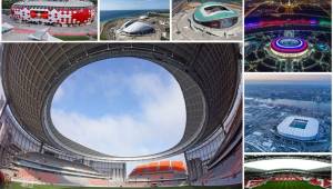 Uno de ellos tiene las graderías por fuera. Otros poseen un diseño sencillamente hermoso. Acá los recintos de la Copa del Mundo de Rusia 2018.