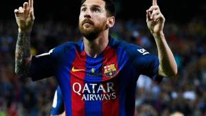Lionel Messi celebrando uno de sus goles con el Barcelona.