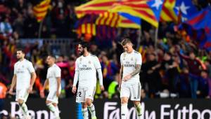 Los jugadores del Real Madrid salieron tristes por el resultado ante el Barcelona.