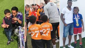 Así es como disfrutan los hijos de los futbolistas hondureños. La mayoría desde la cuna van directo al campo y algunos de ellos ya están desarrollando su carrera futbolística. Las nenas se han convertido en amantes del fútbol.