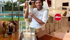 La prensa brasileña aseguró hace unos días que Ronaldinho tenía en sus cuentas bancarias menos de seis euros por lo que estaría pasando en bancarrota, pero lo cierto es que el exfutbolista tiene una enorme casa en Rio de Janeiro. ¿Qué te parece?