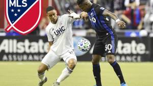 El delantero hondureño Romell Quioto en el partido inaugural de la MLS donde anotó un gol frente al New England Revolution. Fotos AFP