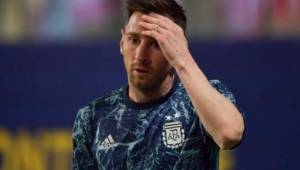 Lionel Messi vistiendo los colores de Argentina en la Copa América 2021.