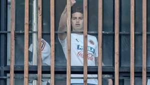 La fotografía de James Rodríguez fue publicada por la agencia internacional AFP.