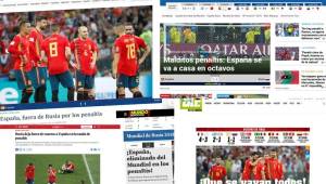 La prensa española e internacional ataca a la Selección, Piqué y Sergio Ramos por la eliminación ante la anfitriona Rusia.