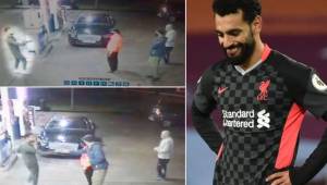 Salah ayudó a un vagabundo que era insultado por un grupo de jóvenes en una gasolinera.