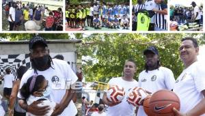 El delantero Alberth Elis visitó la colonia Suyapa en Chamelecón donde creció para inaugurar las remodelaciones al complejo deportivo y entregar uniformes y balones a los jóvenes.