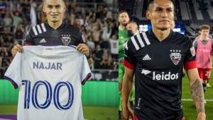 Andy Najar llega al centenario de partidos con DC United y entra a selecta lista de futbolistas catrachos en llegar a esta marca en MLS.