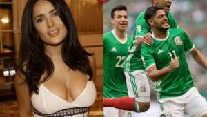 Salma Hayek propuso darle masajes a los mexicanos si conquistan la Copa del Mundo en Rusia.