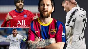 Messi, Cristiano Ronaldo y Neymar se encuentran entre los 10 mejores jugadores del 2020; Ramos se posiciones en el puesto 13.