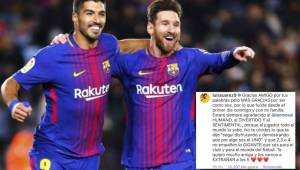 Suárez le respondió a Messi tras su mensaje de despedida.