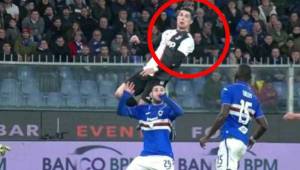 Tremenda manera de saltar la de Cristiano Ronaldo para marcar en el Sampdoria-Juventus.
