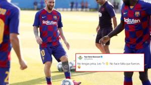 Messi volvió a entrenar con el grupo y en el Real Betis la noticia no pasó desapercibida.