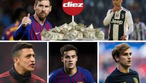France Football dio a conocer a los futbolistas mejor pagados del mundo. En los datos que ofrece la revista se tiene en cuenta salario total, primas e ingresos por publicidad. Messi es el gran protagonista de la lista.