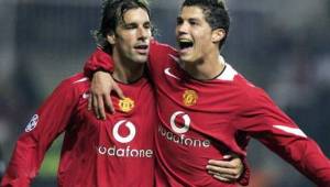 Van Nistelrooy y Cristiano coincidieron juntos en el Manchester United.