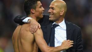 Cristiano Ronaldo también dedicó unas palabras a Zidane quien renunció al banquillo del Real Madrid. Foto AFP