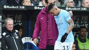 Gabriel Jesús se lesionó hace dos semanas con el Manchester City.